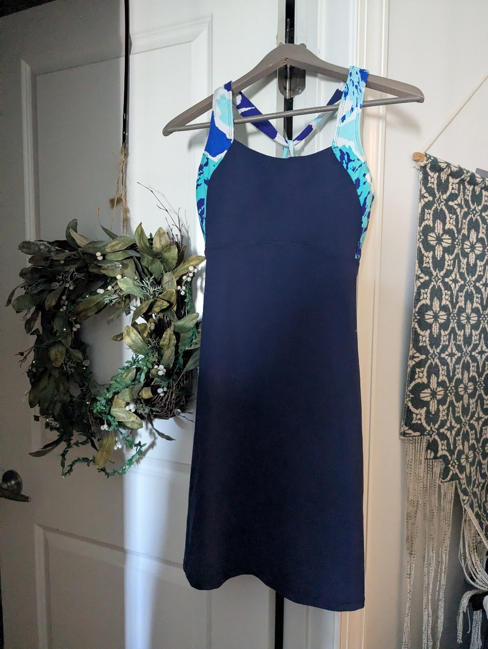 Pretty Title Nine dress racerback blue small
